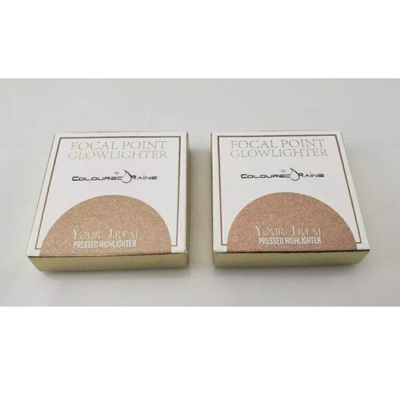2x Coloured Raine Focal Point Glowlighter Pressed Highlighter YOUR TREAT 0.12 oz - Picture 1 of 5